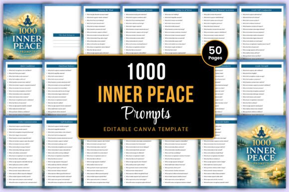 1000 Inner Peace Prompts Canva Kdp: A Practical Tool for Mindfulness and Emotional Well-Being