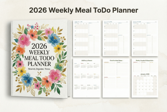 🍓2026 Weekly Meal ToDo Planner🍓