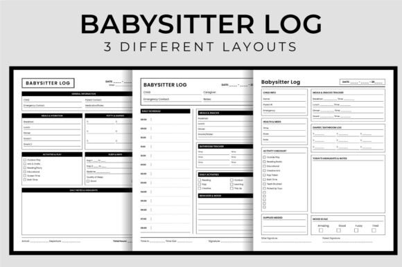 Babysitter Log Book Nanny Daily Tracker