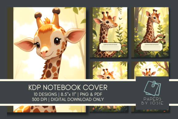 Cute Giraffe KDP Notebook Cover: A Stylish Solution for Your Creative and Business Needs