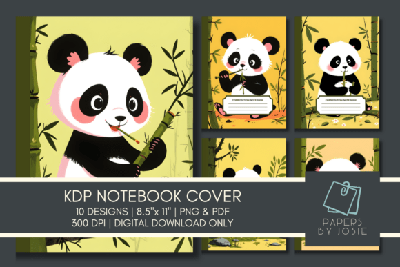 Cute Pandas KDP Notebook Cover