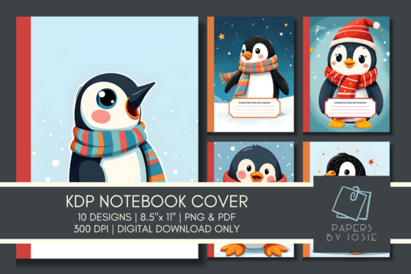 Cute Penguins KDP Notebook Cover: A Versatile Tool for Content Creators and Entrepreneurs