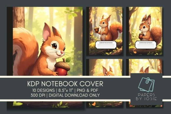 Cute Squirrel KDP Notebook Cover