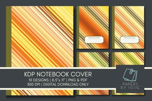 Diagonal Stripes KDP Notebook Cover: A Practical Tool for Content Creators and Publishers