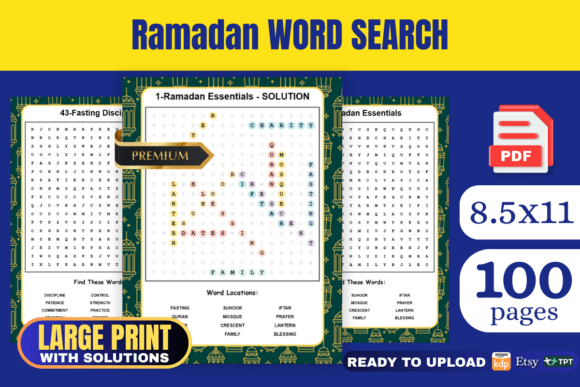 Discover the Ultimate Ramadan Word Search Experience with Ramadan Word Search Book KDP Interior