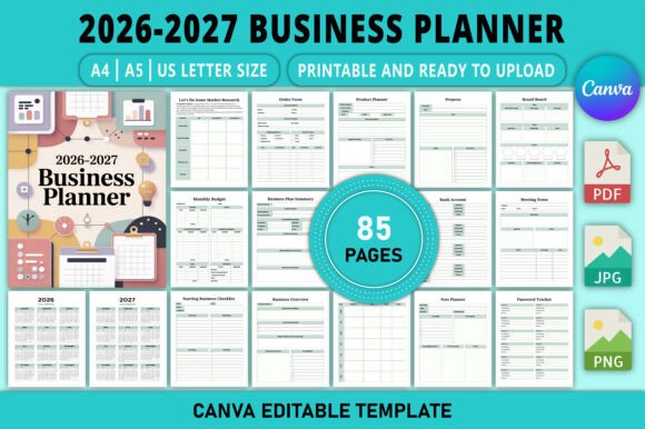 Editable 2026-2027 Business Planner: A Professional Tool for Entrepreneurs and Small Business Owners