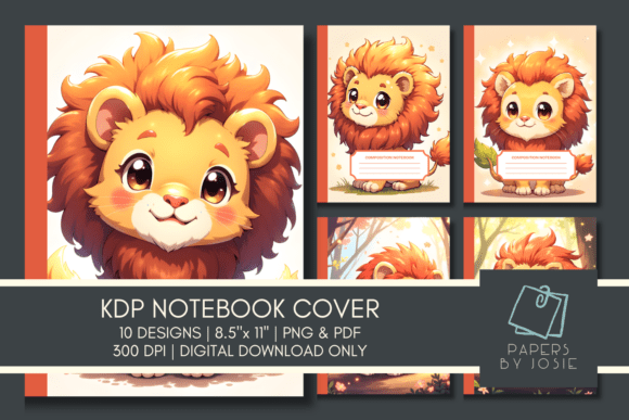 Golden Chibi Lion KDP Notebook Cover: A Must-Have for Your KDP Business