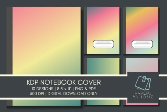 Gradient Background KDP Notebook Cover: A Modern Tool for Creative Professionals and Entrepreneurs