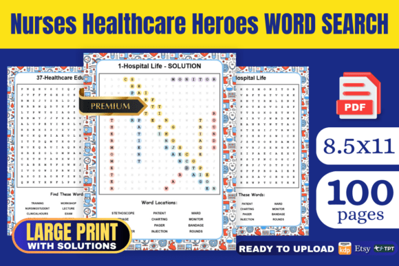 Nurses Healthcare Heroes Word SearchBook