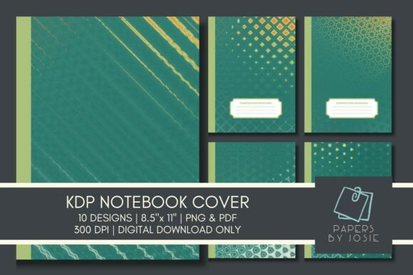 Shade of Green Yellow KDP Notebook Cover