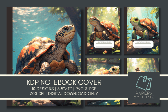 The Majestic Tortoise KDP Notebook Cover: A Must-Have for Authors and Content Creators